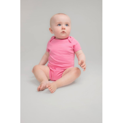 Short-sleeved organic cotton baby grow